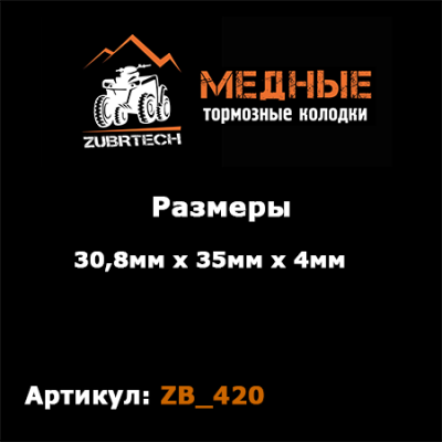 Тормозные колодки ZubrTech ZB_420