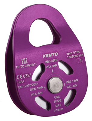Блок-ролик одинарный Vento UNO 36 vnt 1104