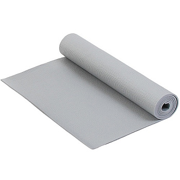 Коврик для фитнеса и йоги  Larsen PVC  (Серый)