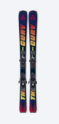 Комплект горных лыж Fischer 25-26 The Curv Jr  Jrs+Fs 7 Ca Jrs Комплект горных лыж Fischer 25-26 The Curv Jr  Jrs+Fs 7 Ca Jrs