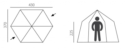 Палатка-шатер BTrace Highland зеленый