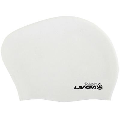 Шапочка плавательная Larsen LC-SC808 (для длинных волос) (Белый)