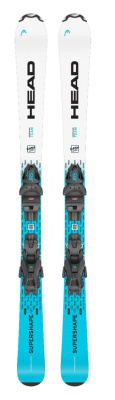 Комплект горных лыж Head 25-26 Supershape Team Easy Jrs+Jrs 4.5 Gw Ca Br 80 [I] white/speedblue