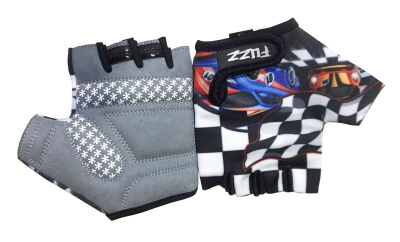 Перчатки Fuzz 08-202062 Race Cars Grip Gel бело-чёрные