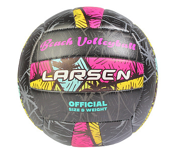 Мяч волейбольный пляжный Larsen Beach Volleyball (Чёрно-розовый)