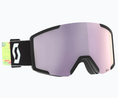 Очки Scott Shield black/neon yellow/AMP lavender chrome S3