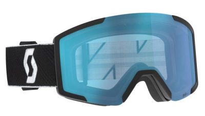 Очки Scott Shield black/white/AMP aurora green chrome S2 