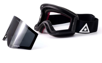 Очки Ashbury A12 white triangle (dark smoke lens/yellow spare)